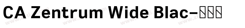 CA Zentrum Wide Blac字体转换